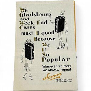Vintage Seward Gladstone & Week-End Cases Catalog 1930s Travel Luggage Advertise